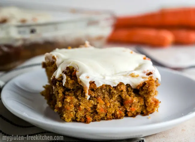 Slice of Gluten-free Carrot Cake