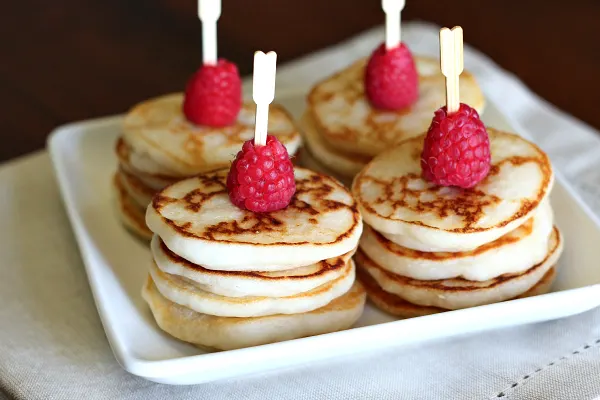 Gluten-free, dairy-free Mini Lemon Pancakes