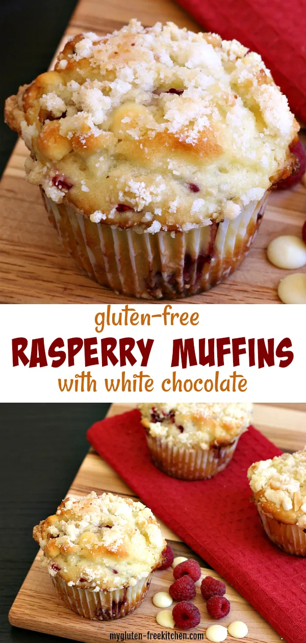 Best Gluten-free Raspberry Muffins with White Chocolate