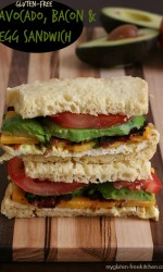 Gluten-free Avocado Bacon and Egg Sandwich