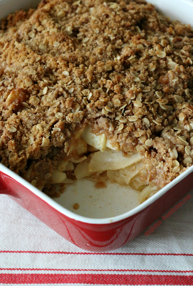 Pan of Gluten-free Apple Crisp