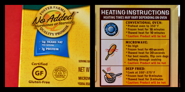 Foster Farms gluten-free corndogs are certified gluten-free