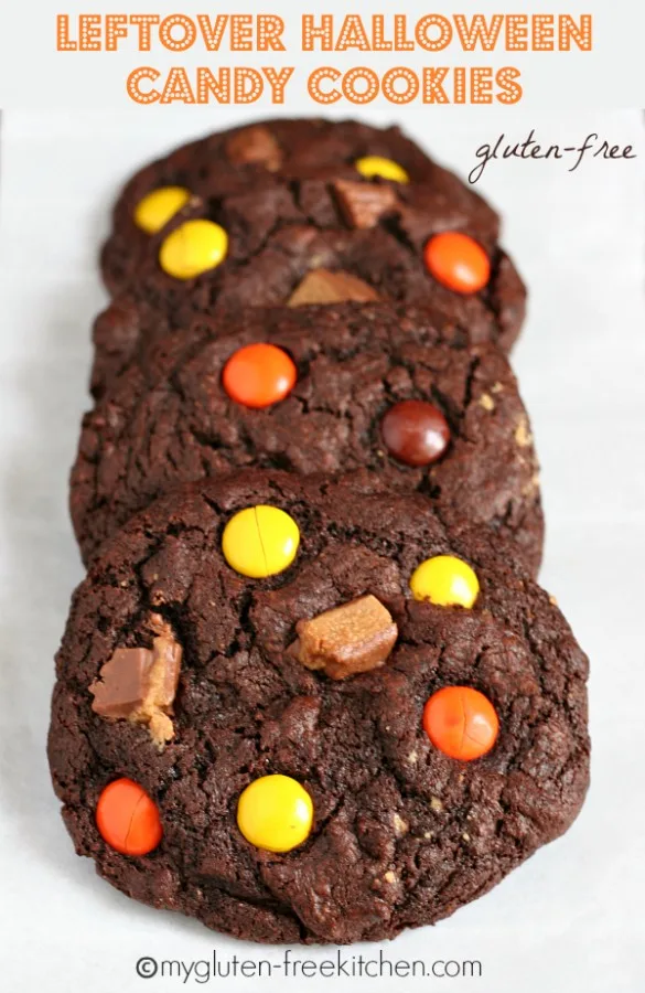Gluten-free Leftover Halloween Candy Cookies