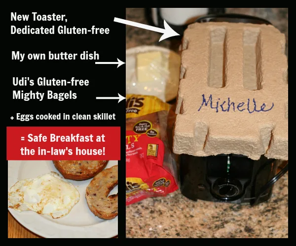 How I make a safe gluten-free breakfast at the in-laws house!