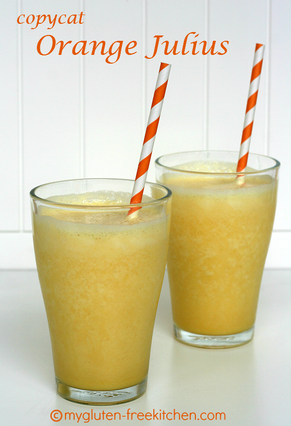 Copycat Orange Julius - We've been making this frosty drink at home for years. Naturally gluten-free, and you can make it dairy-free too!