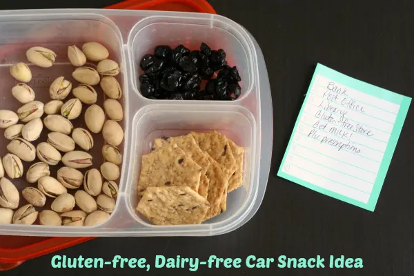 Gluten-free Dairy-free Car Snack Idea for Mom or kids!