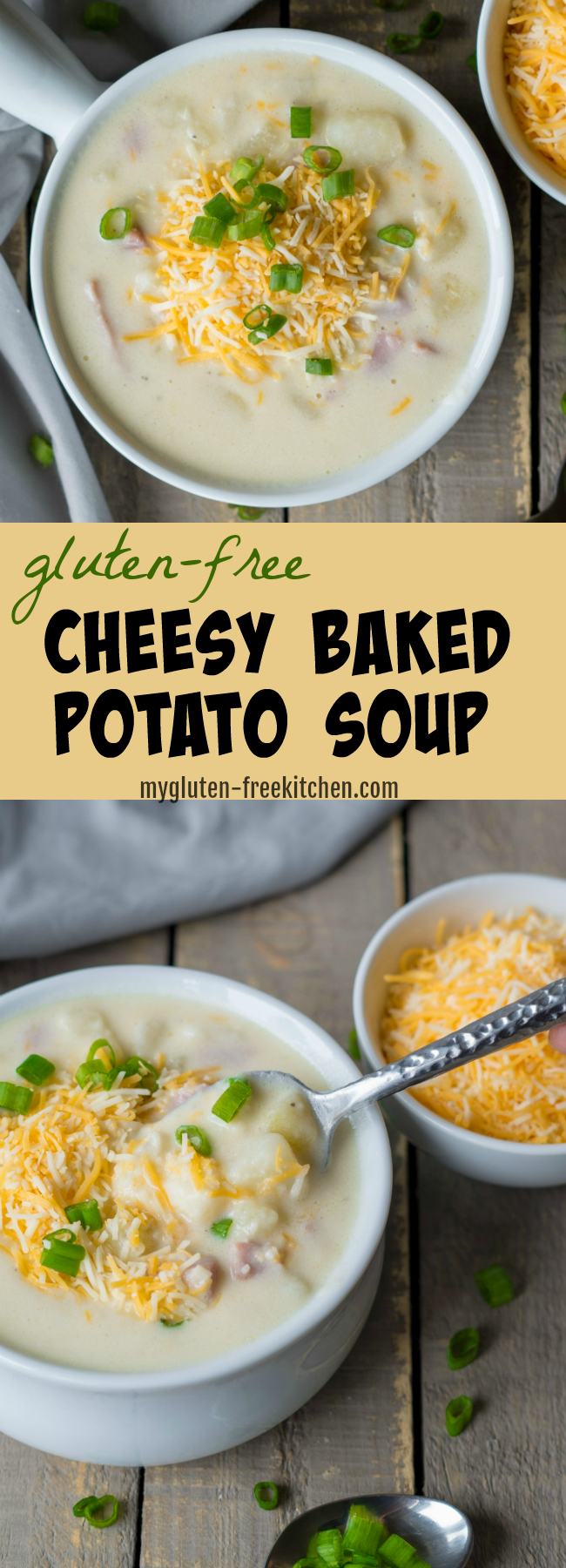Gluten-free Cheesy Baked Potato Soup recipe
