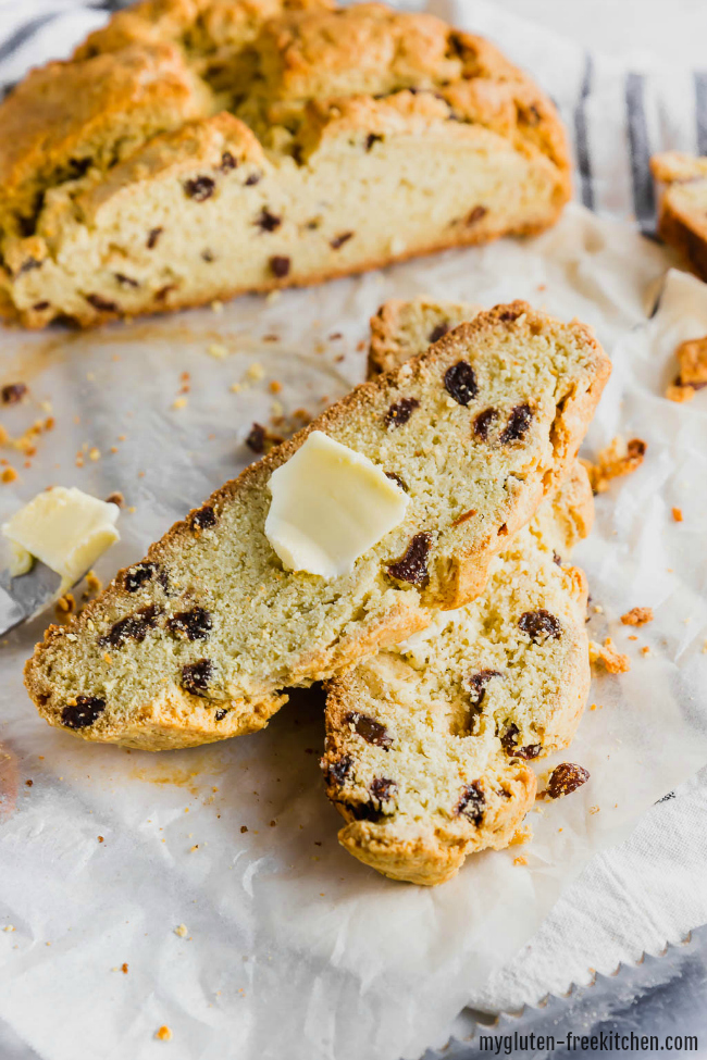 Gluten-free Irish Soda Bread sliced