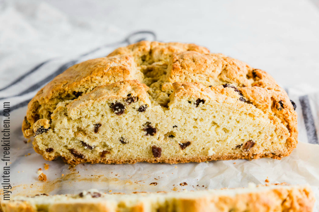 Loaf of Gluten-free Irish Soda Bread with Currants