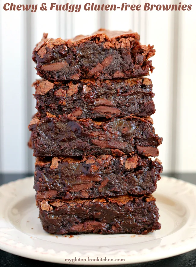 Best Chewy and Fudgy Gluten-free Brownies! Tried and true recipe!