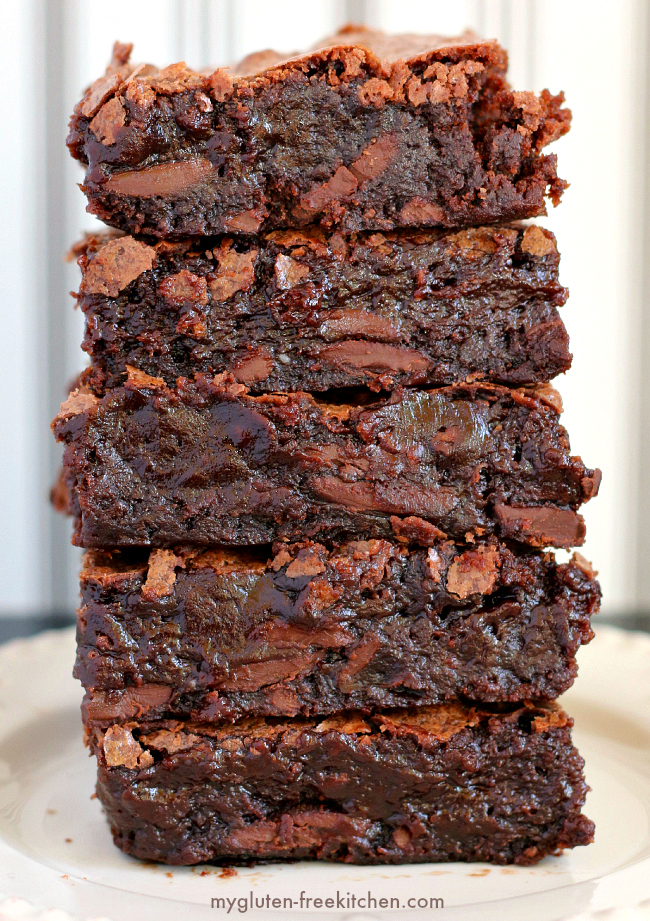 Chewy Fudgy Gluten-free Brownies Recipe. BEST EVER!