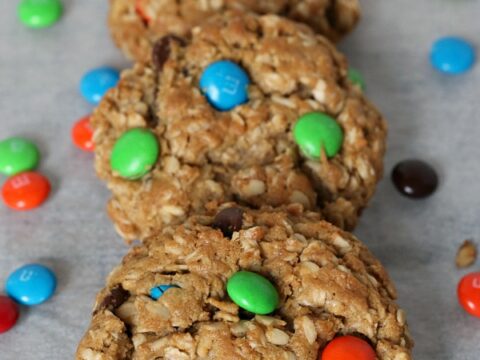 Peanut Butter M&M Cookies (Gluten free) - EatCartwright