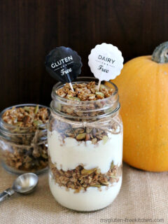 Pumpkin Spice Granola Parfaits - You'd never guess these are gluten-free and dairy-free by the taste! Easy recipe!
