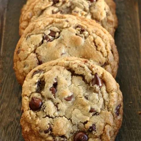 The Best Chewy Gluten-free Chocolate Chip Cookies - Tried and true recipe! Make the dough ahead and chill, enjoy perfect cookies the next few days!