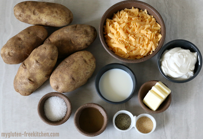 Ingredients for Twice Baked Potatoes