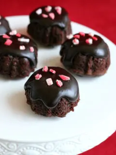 Gluten-free Chocolate Peppermint Cakes - perfect recipe for Christmas parties!