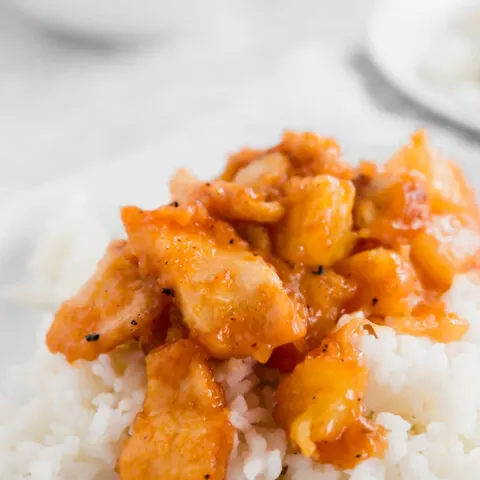 Easy gluten-free sweet and sour chicken