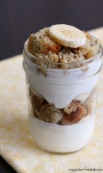 Gluten-free Banana Bread Parfait - Easy recipe for breakfast at home or on the go!
