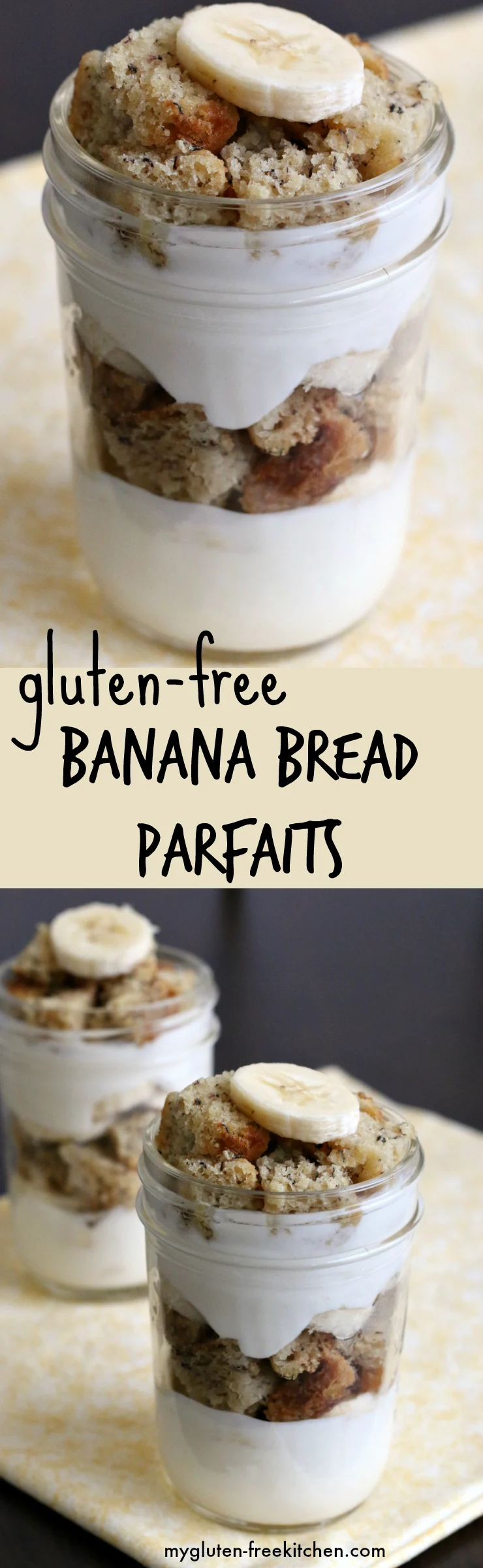 Gluten-free Banana Bread Yogurt Parfaits - This recipe got two thumbs up from everyone in the family!