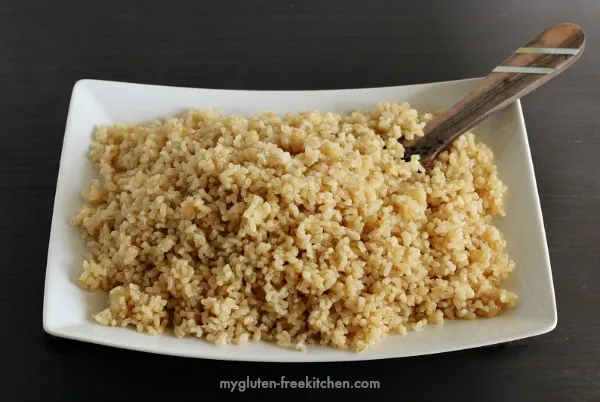 This always turns out great! Easy baked rice, made with gluten-free chicken broth!