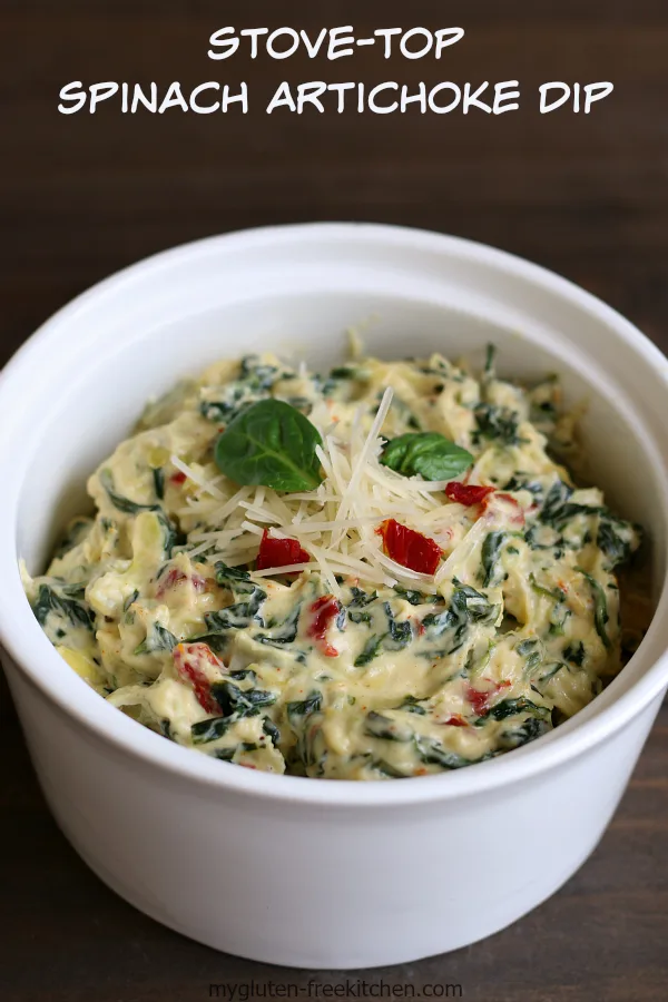 Stove-Top Spinach Artichoke Dip Recipe - Yummy appetizer that is gluten-free!