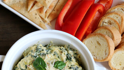 Gluten-free spinach artichoke dip
