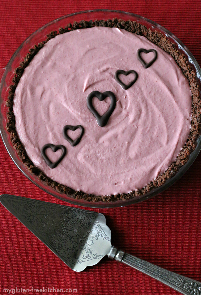 Chocolate Raspberry Mousse Pie - This recipe is gluten-free and dairy-free, but not taste-free! Perfect for Valentine's Day.