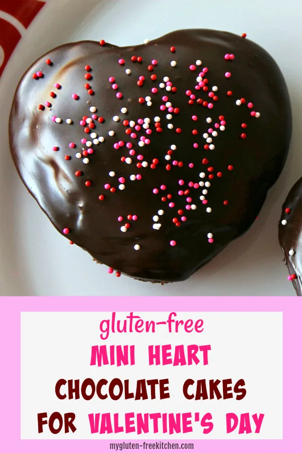 Gluten-free Mini Heart Chocolate Cakes for Valentine's Day
