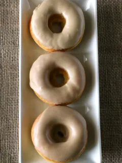 Maple Donuts - Gluten-free and dairy-free. These don't have the texture of baked doughnuts even though they are baked! They taste real!