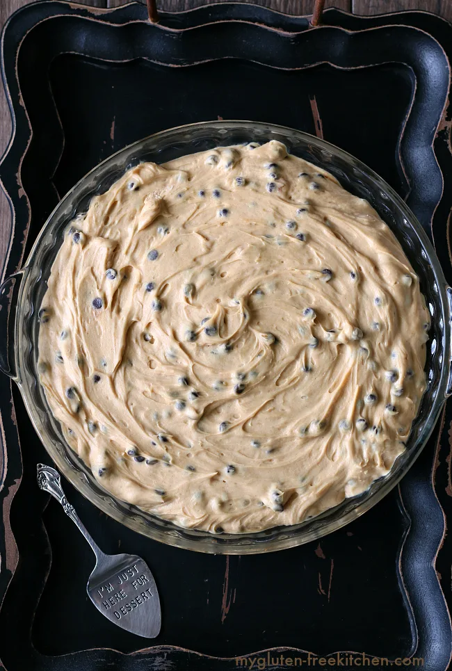 Decadent Gluten-free Peanut Butter Chocolate Chip Pie - The gluten-free chocolate chip crust was so much better than an oreo or graham cracker crust.