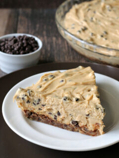 Gluten-free Chocolate Chip Peanut Butter Pie. Easy recipe for an impressive dessert!