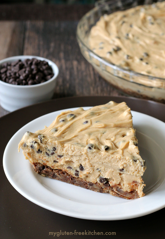 Gluten-free Chocolate Chip Peanut Butter Pie. Easy recipe for an impressive dessert! 
