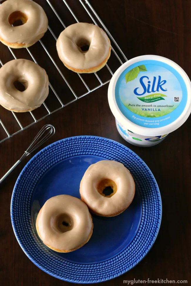 Gluten-free Dairy-free Maple Donuts. These are so soft and taste like the real thing.