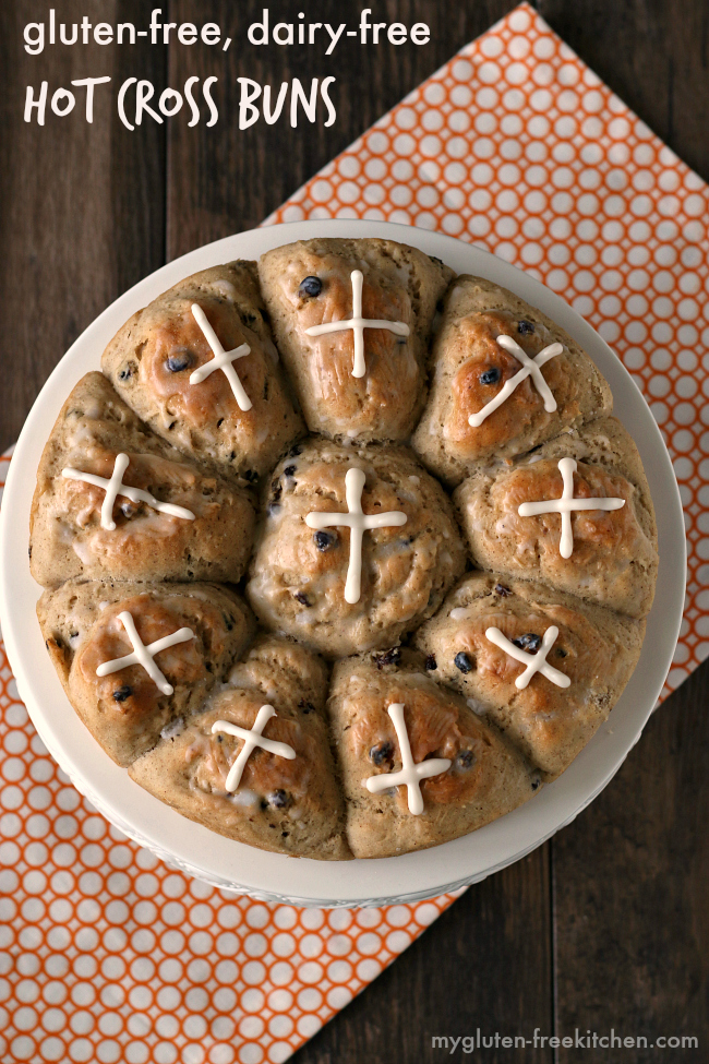 Gluten-free, dairy-free Hot Cross Buns. Enjoyed by people for decades for Good Friday or Easter, now those of us gluten-free and dairy-free can have them too!
