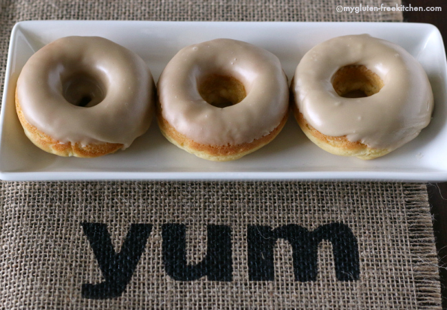 YUM Maple donuts that are gluten-free and dairy-free. These tasted like they came from a donut shop!