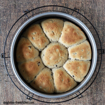 Gluten-free Hot Cross Buns Recipe {dairy-free}