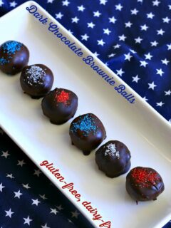 Gluten-free dairy-free Dark Chocolate Brownie Balls