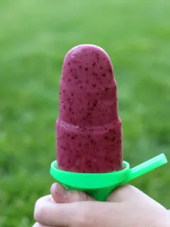 Triple Berry Smoothie Popsicles. Fun, naturally gluten-free treat that's perfect for hot summer days!