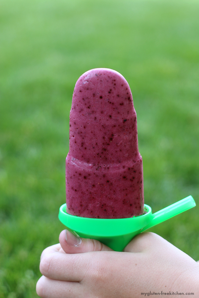 Triple Berry Smoothie Popsicles. Easy popsicle recipe that uses fresh or frozen berries. My family loved these!