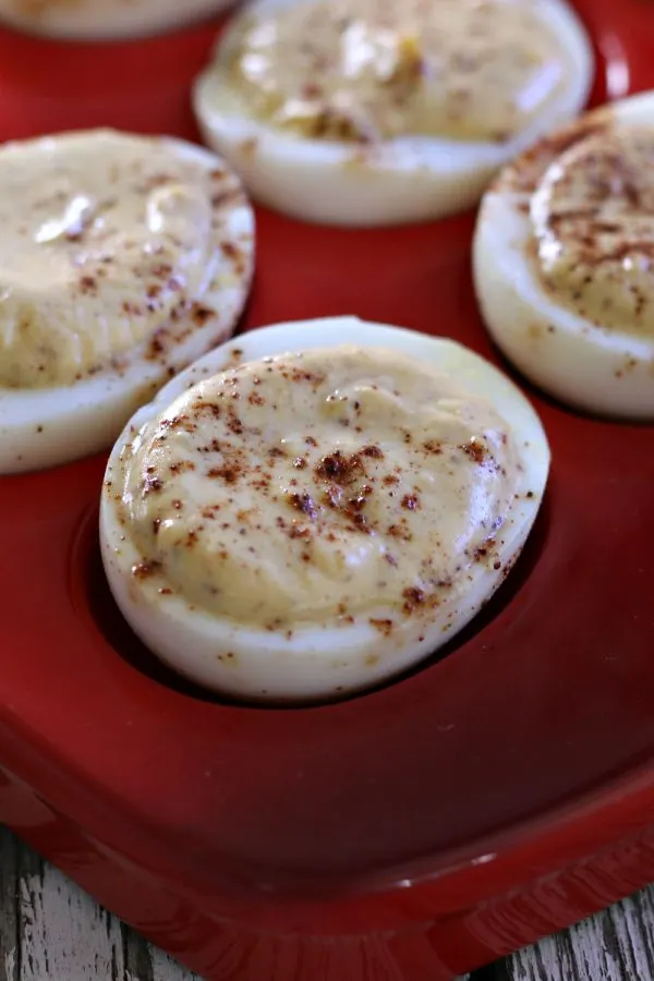 Gluten-free Deviled Egg close-up