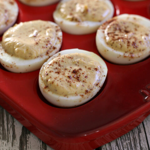 Deviled Eggs Recipe that's gluten-free and doesn't have mayo in it!