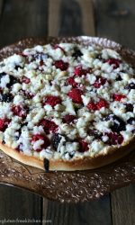Gluten-free Triple Berry Breakfast Cake Recipe. Can use fresh or frozen berries in this coffee cake.