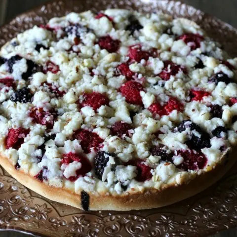 Gluten-free Triple Berry Coffee Cake. Company always loves this! No one can believe it's gluten-free!