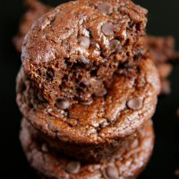 Flourless-Chocolate-Zucchini-Muffins by Running with Spoons
