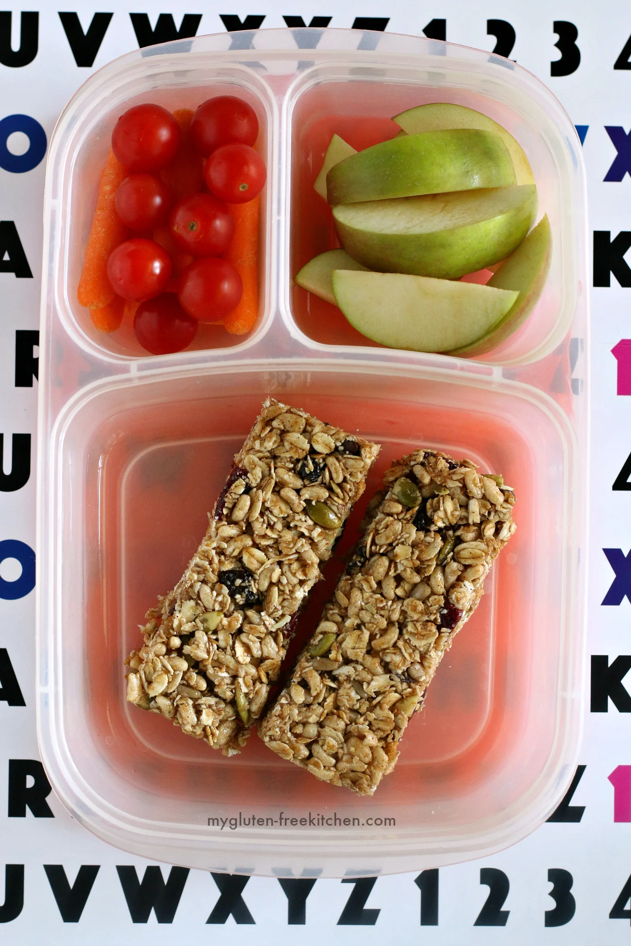 Gluten-free Allergy Friendly Chewy Granola Bars. #lunchfreely Top 8 free. 