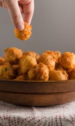 Gluten-free Cheddar Hush Puppies. Perfect gluten-free appetizer recipe!