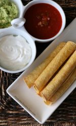 Homemade Gluten-free Baked Taquitos Recipe. Perfect appetizer for parties!