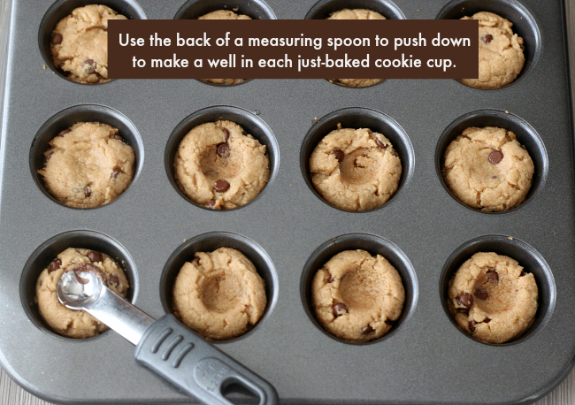 Making Peanut butter cookie cups