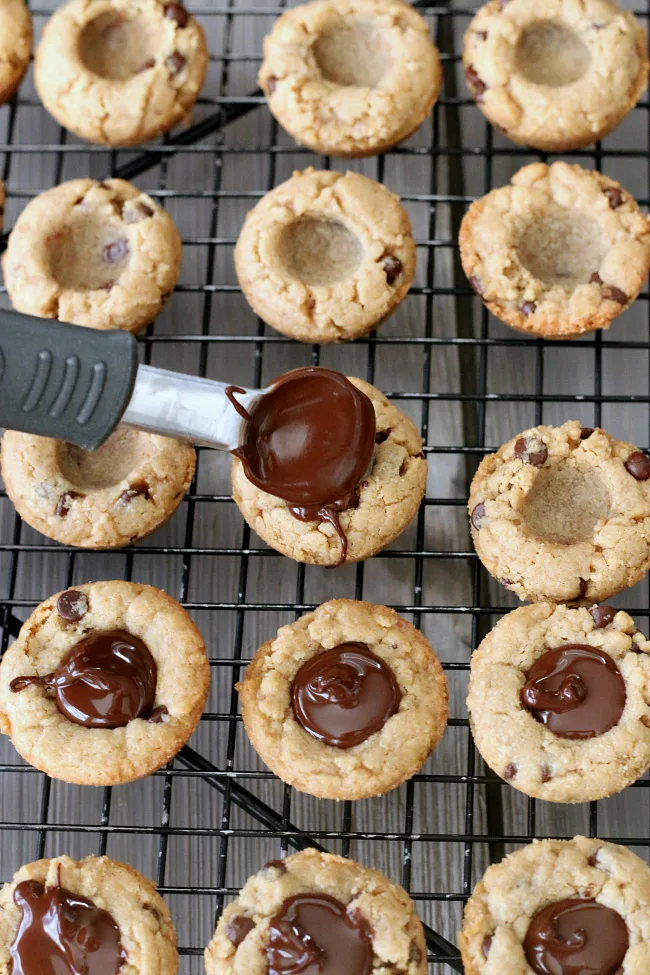Peanut Butter Chocolate Chip Cookie Cups. Gluten-free and dairy-free, but no one can tell!