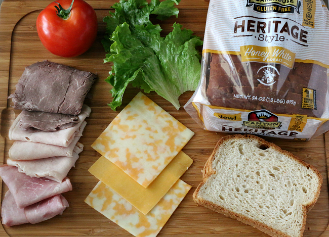 Ingredients for Triple Meat Sandwiches gluten-free